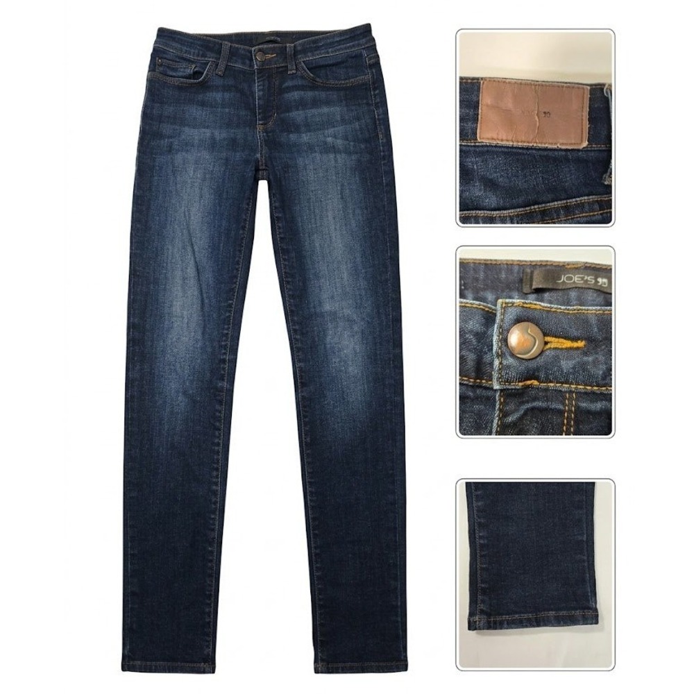 Joes Jeans Womens Skinny Leg Dark Wash Stretch Denim Blue Jeans Pants 29  x 31